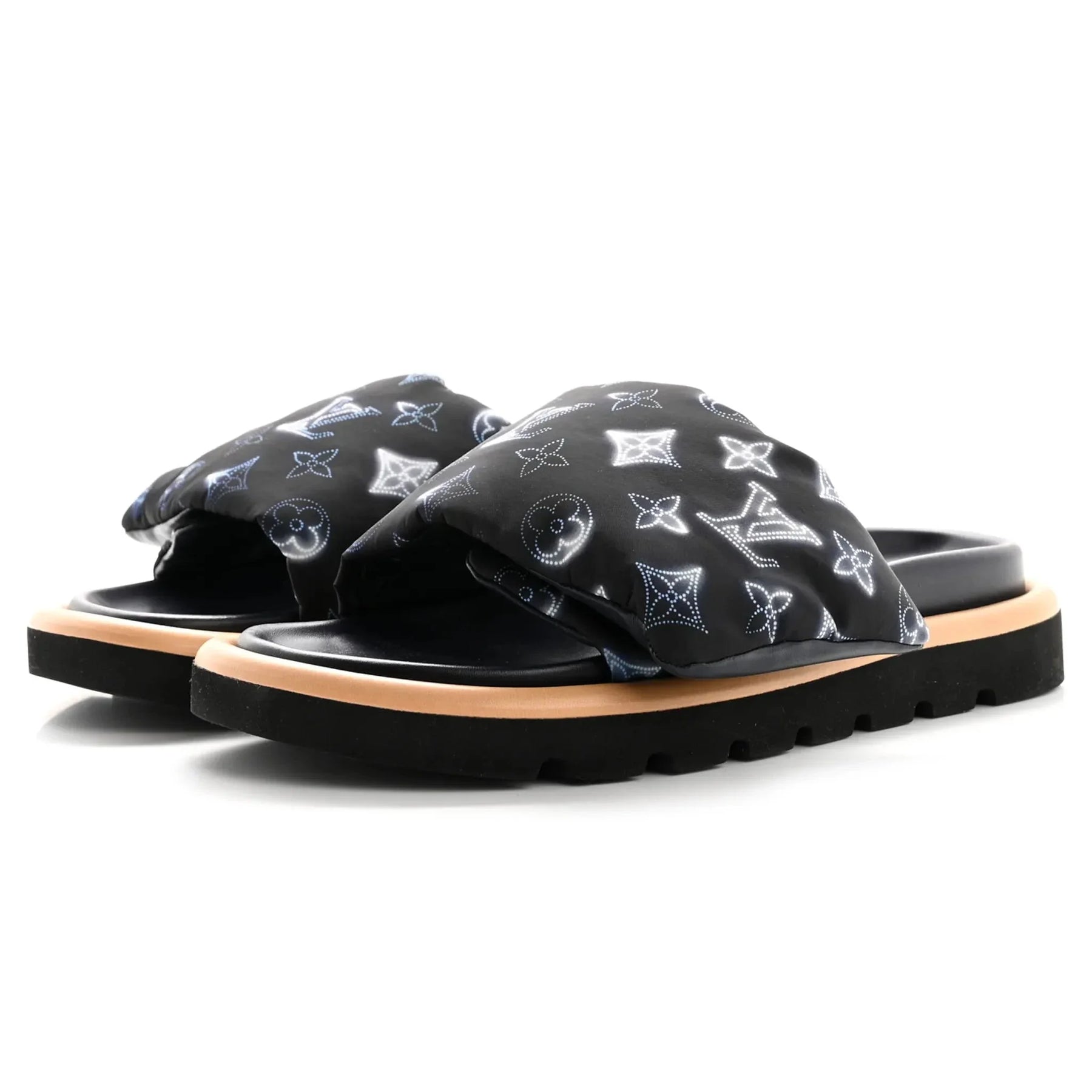 Louis Vuitton Pool Pillow Monogram Navy Slides