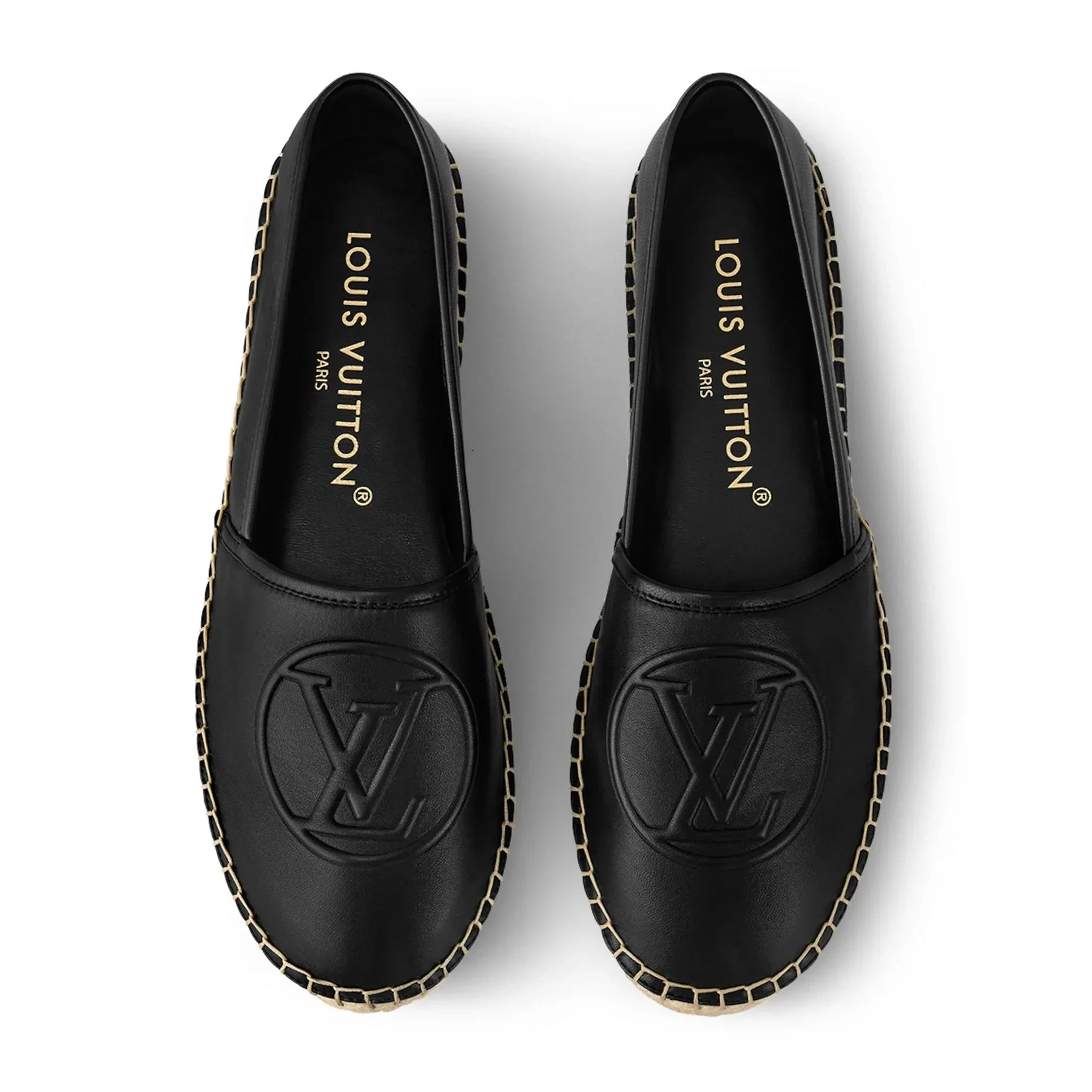 Louis Vuitton Starboard Leather Black Espadrilles