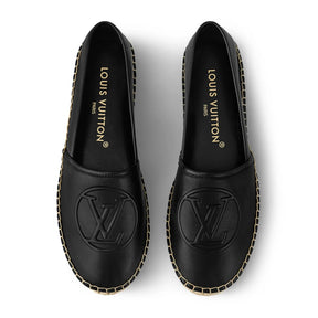 Louis Vuitton Starboard Leather Black Espadrilles