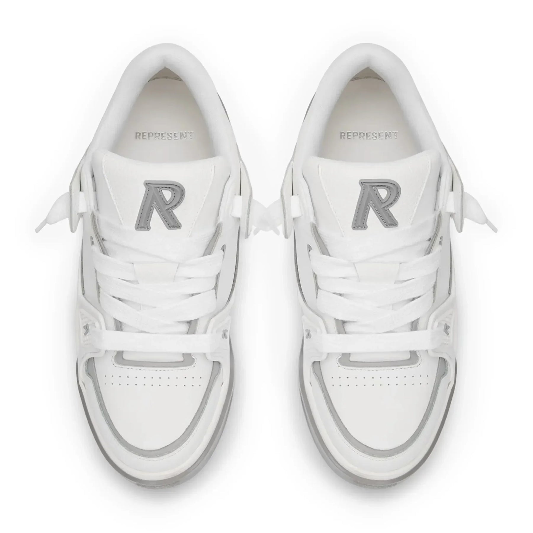 Represent Studio White Grey Sneakers